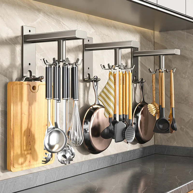 Kitchen Gadgets Storage Ideas - Универсальный кухонный крючок, многофункциональная вращающаяся на