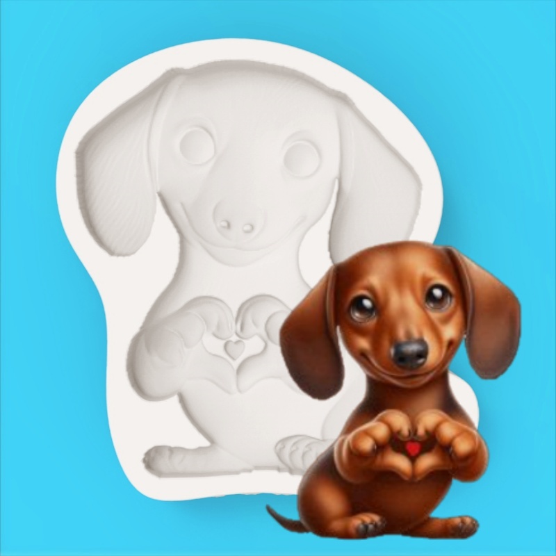 Silicone Mold Baking - Силиконовая форма для собаки породы такса,