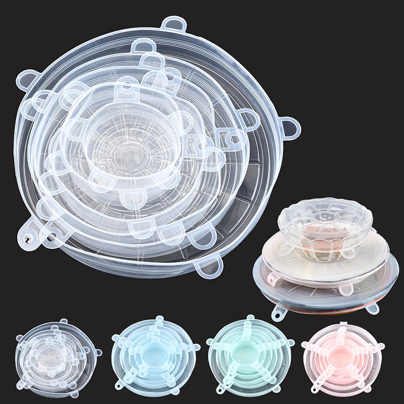 Kitchen Gadgets List - 6 шт., силиконовые крышки для кухонной