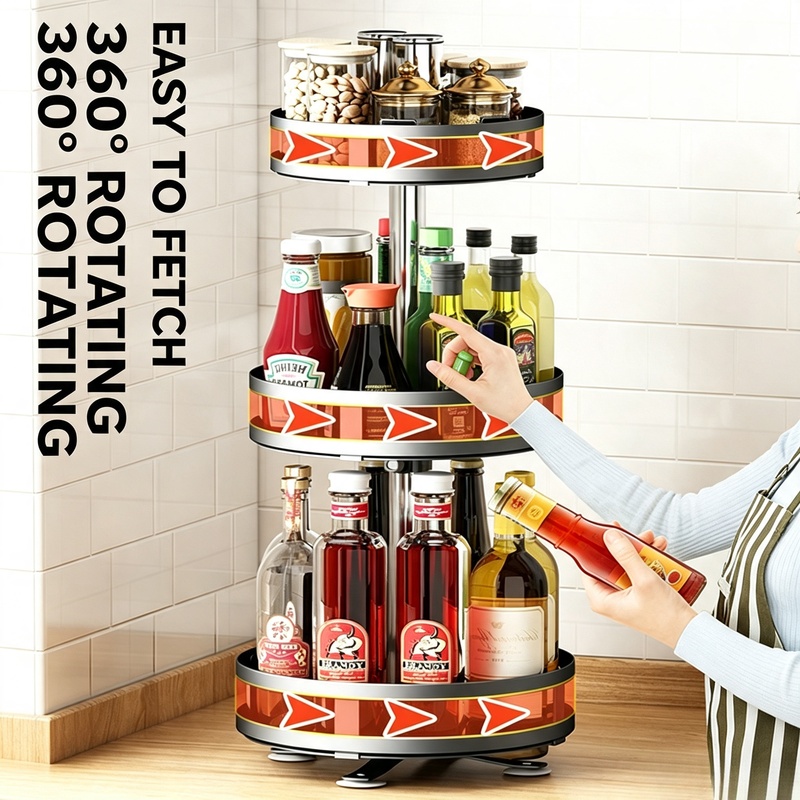 360 ° Вращающаяся подставка дл – обзор и цена Kitchen Gadgets Storage Ideas
